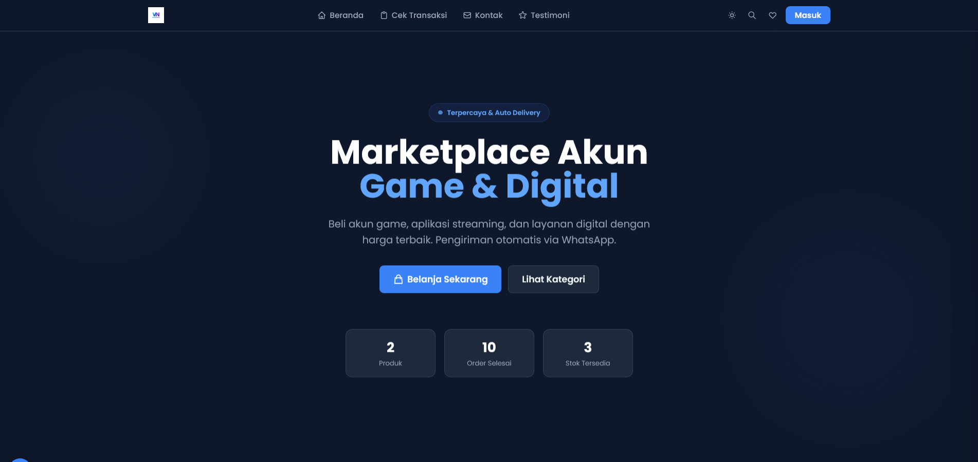 Aplikasi Nizar Dev Store